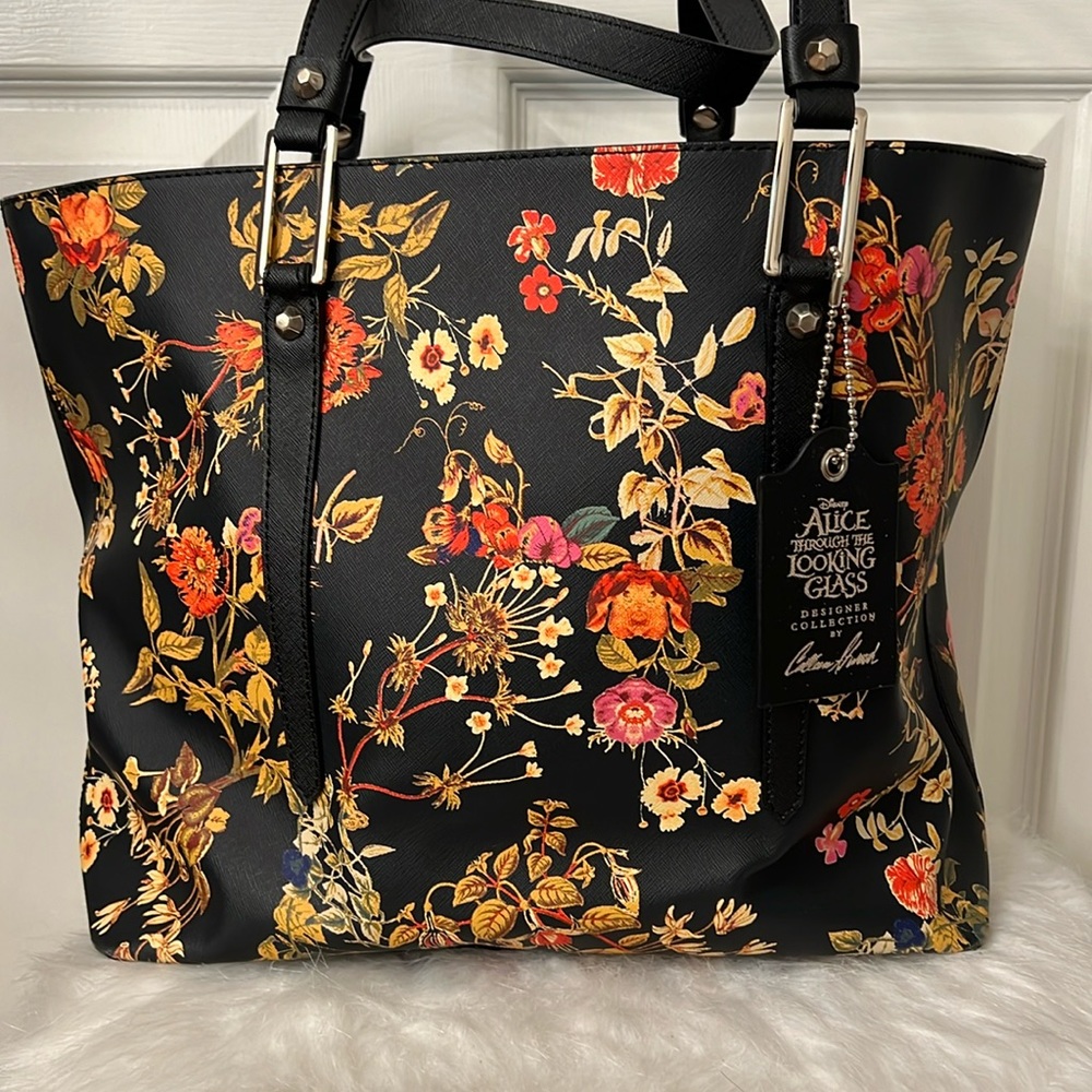 Disney Alice through the looking glass 3pc shoulder bag clutch, make up Tote